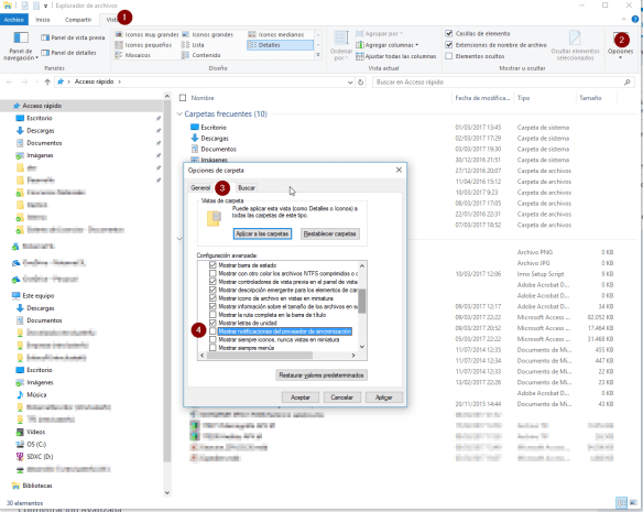 Desactivar publicidad en Explorer Windows 10